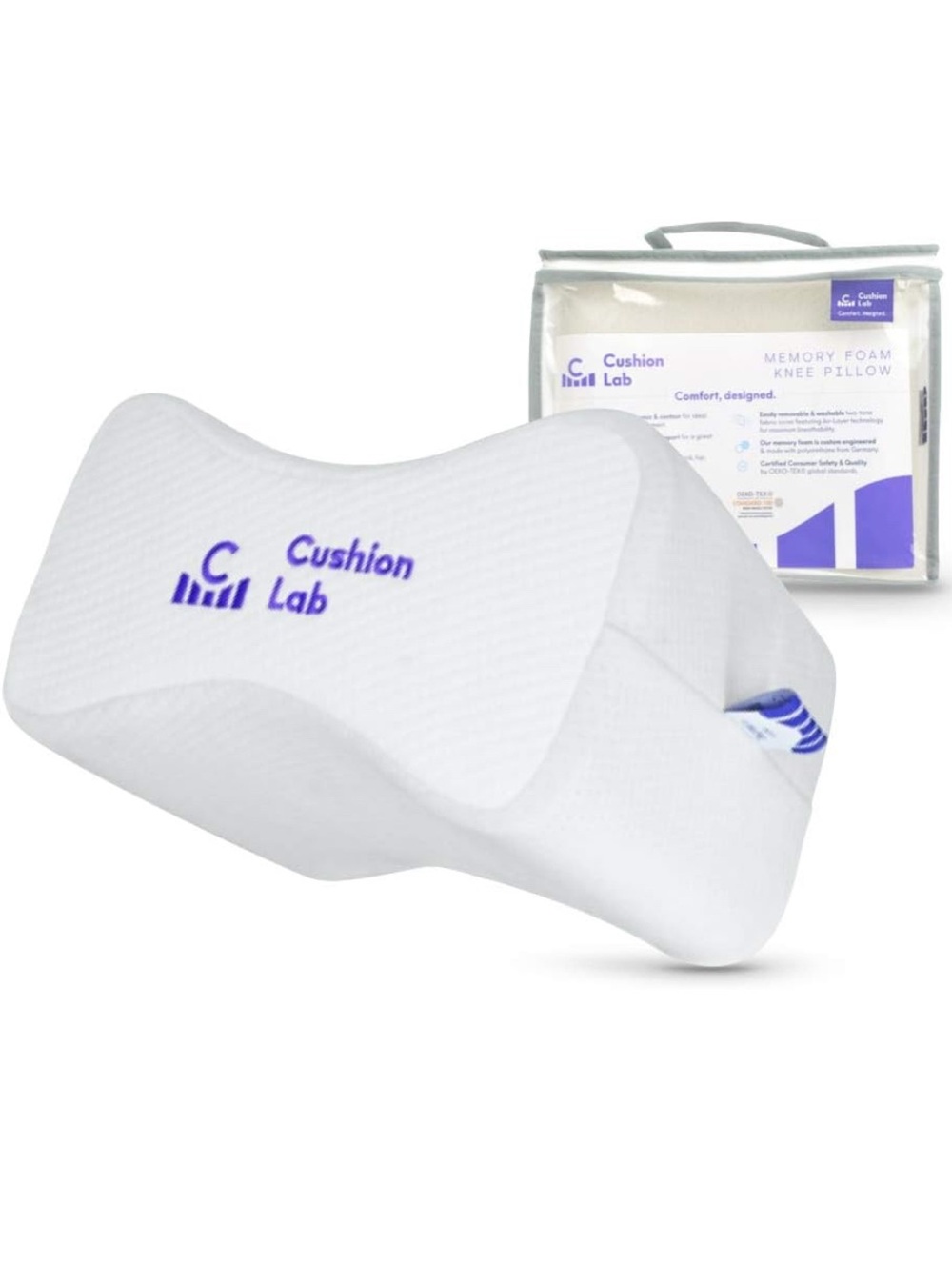 Cushion Lab Extra Dense Orthopedic Knee Pillow